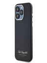 Karl Lagerfeld Genarbtes PU Hotel RSG Back Cover für iPhone 15 Pro Max Schwarz Karl Lagerfeld