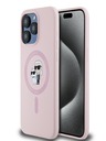 Karl Lagerfeld Liquid Silicone Karl und Choupette Magsafe Back Cover für iPhone 14 Pro Max Rosa Karl Lagerfeld