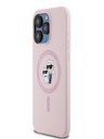 Karl Lagerfeld Liquid Silicone Karl und Choupette Magsafe Back Cover für iPhone 14 Pro Max Rosa Karl Lagerfeld