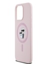 Karl Lagerfeld Liquid Silicone Karl und Choupette Magsafe Back Cover für iPhone 14 Pro Max Rosa Karl Lagerfeld