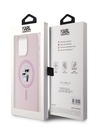Karl Lagerfeld Liquid Silicone Karl und Choupette Magsafe Back Cover für iPhone 14 Pro Max Rosa Karl Lagerfeld