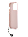 Karl Lagerfeld Karl Lagerfeld PU Saffiano Rhinestone Charm Schutzhülle für iPhone 14 Pro Max Pink