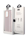 Karl Lagerfeld Karl Lagerfeld PU Saffiano Rhinestone Charm Schutzhülle für iPhone 14 Pro Max Pink