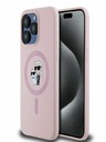 Karl Lagerfeld Liquid Silicone Karl und Choupette Magsafe Back Cover für iPhone 15 Pro Max Pink Karl Lagerfeld