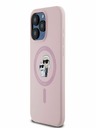 Karl Lagerfeld Liquid Silicone Karl und Choupette Magsafe Back Cover für iPhone 15 Pro Max Pink Karl Lagerfeld