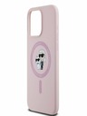 Karl Lagerfeld Liquid Silicone Karl und Choupette Magsafe Back Cover für iPhone 15 Pro Max Pink Karl Lagerfeld