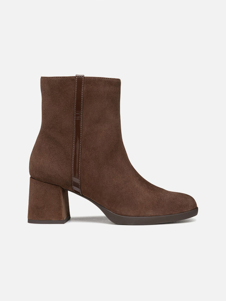 Geox Dunkelbraune Geox Walk Pleasure 55 Damen-Stiefeletten