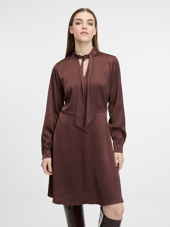 Orsay Braunes knielanges Damenkleid ORSAY