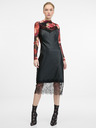 Orsay Schwarzes Damen-Midi-Kleid aus Lederimitat ORSAY