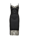 Orsay Schwarzes Damen-Midi-Kleid aus Lederimitat ORSAY