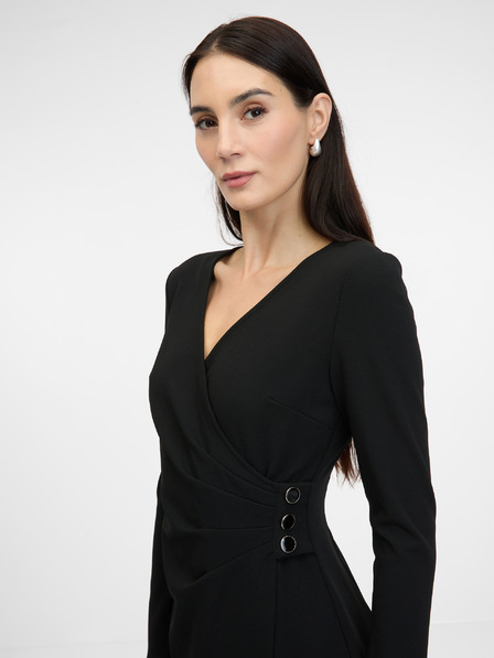 Orsay Schwarzes knielanges Damenkleid ORSAY