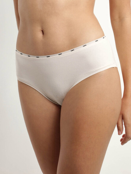 DIM Cremefarbener Dim Icons Midi-Slip für Frauen