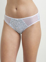 DIM Blau-weiß gemusterte Damen-Slips Dim GENEROUS COTTON BIO SLIP