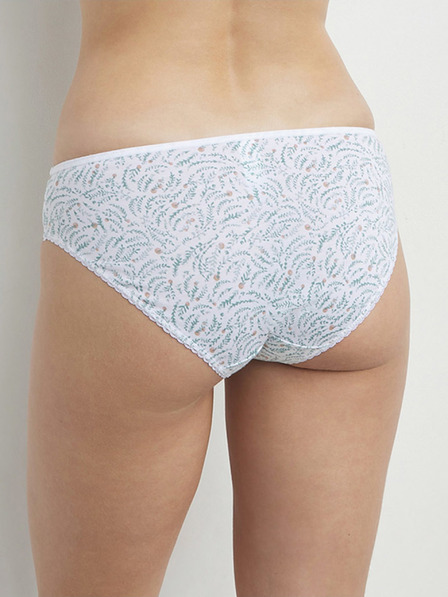 DIM Blau-weiß gemusterte Damen-Slips Dim GENEROUS COTTON BIO SLIP
