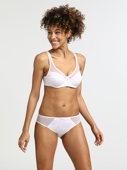 DIM Weißes Damenhöschen Dim GENEROUS COTTON BIO SLIP