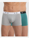 DIM Zweier-Set Herren-Boxershorts in grau und grün Dim BOXER ORIGINAL 2x