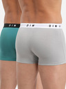 DIM Zweier-Set Herren-Boxershorts in grau und grün Dim BOXER ORIGINAL 2x