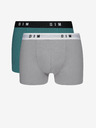 DIM Zweier-Set Herren-Boxershorts in grau und grün Dim BOXER ORIGINAL 2x