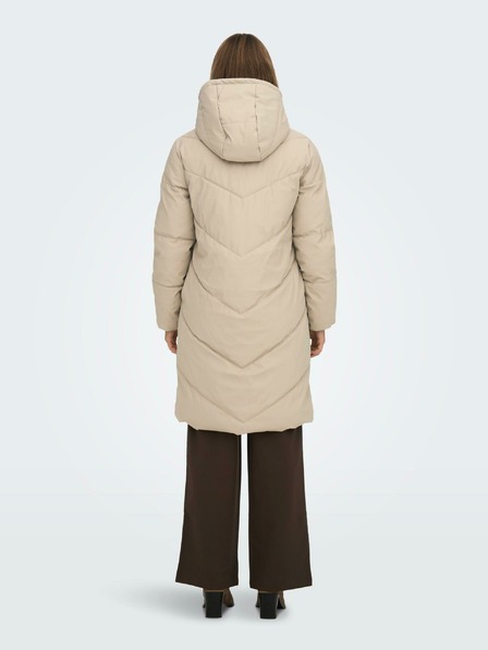 Jacqueline de Yong Beige Damen Winter Steppmantel JDY Rikka