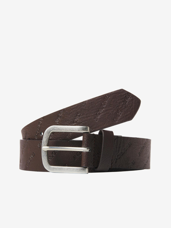 Jack & Jones Dunkelbrauner Jack & Jones Charry gemusterter Gürtel für Herren
