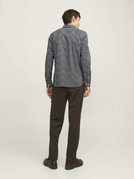 Jack & Jones Dunkelblaues Jack & Jones Blackpool gemustertes Herrenhemd