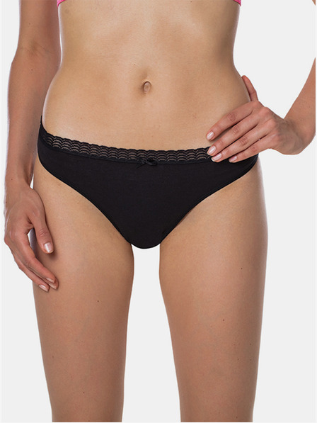 Bellinda Schwarzer Damen-Slip mit Spitzendetail Bellinda FANCY COTTON MINISLIP