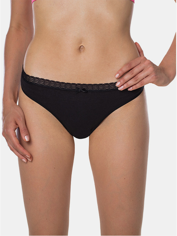 Bellinda Schwarzer Damen-Slip mit Spitzendetail Bellinda FANCY COTTON MINISLIP
