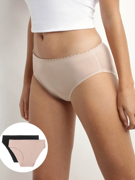 DIM Dim Body Touch Midi Slip Zweier-Set