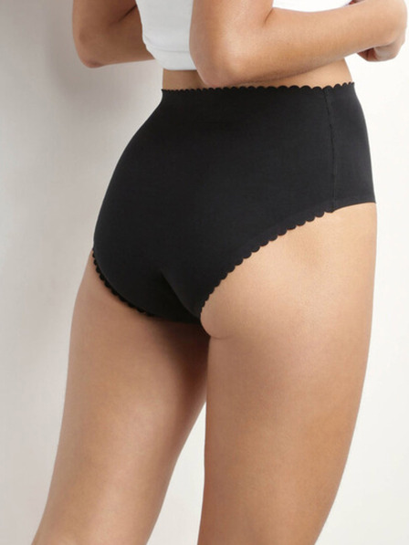 DIM Set aus zwei Damen-Slips in Schwarz und Beige Dim Body Touch Highwaist Slip
