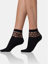 Bellinda Schwarze Damensocken mit dekorativen Details Bellinda TRENDY COTTON SOCKS