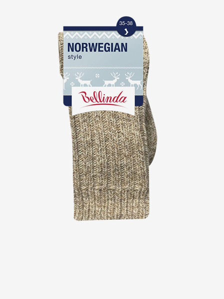 Bellinda Beige Unisex-Wintersocken Bellinda NORWEGIAN STYLE SOCKS
