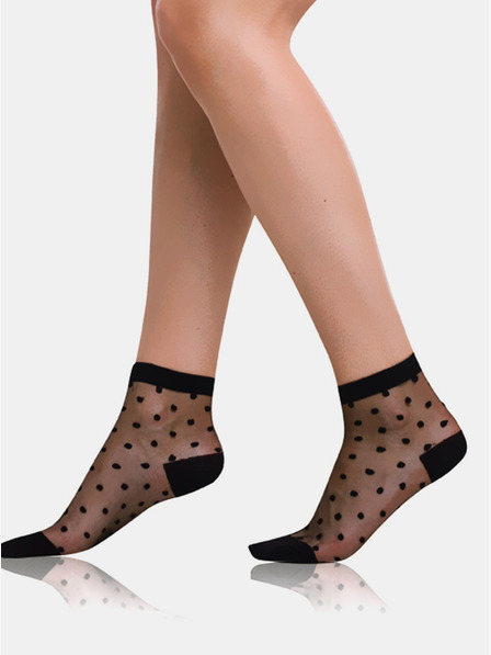 Bellinda Schwarze gepunktete Seidensocken für Damen Bellinda TRENDY SOCKS