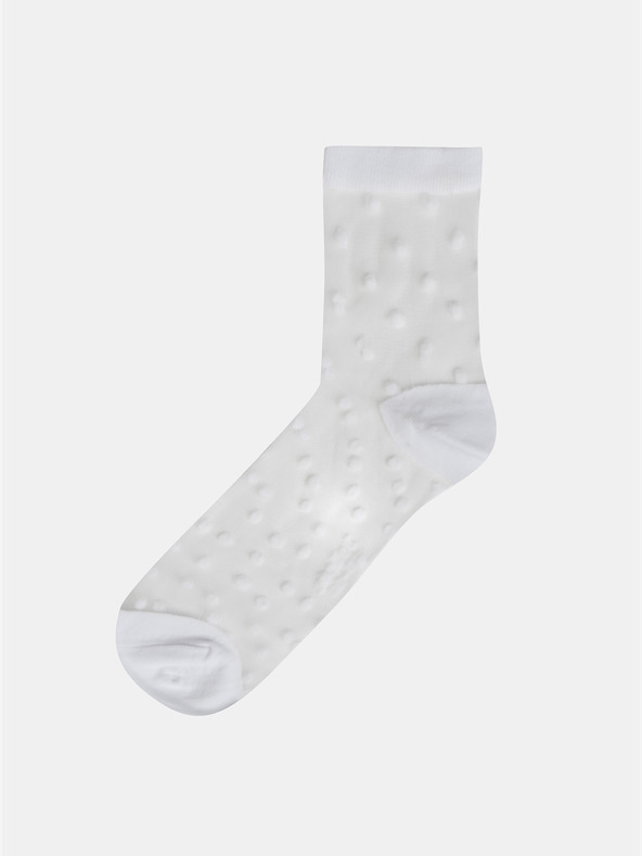 Bellinda Weiße gepunktete Damensocken aus Seide Bellinda TRENDY SOCKS