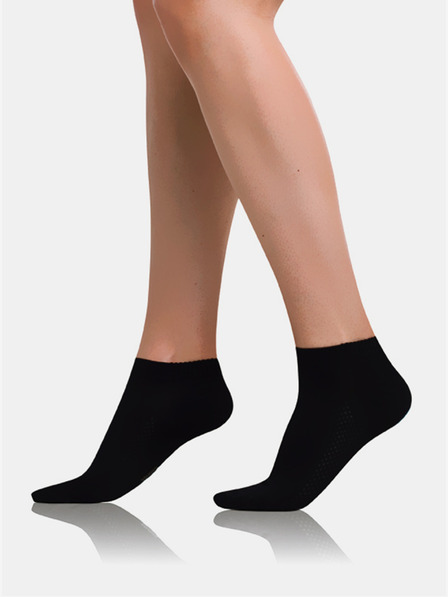 Bellinda Schwarze Damen-Söckchen Bellinda BAMBUS AIR LADIES IN-SHOE SOCKS