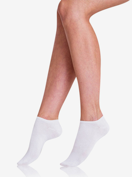 Bellinda Zweier-Set Damensocken in weiß Bellinda COTTON IN-SHOE SOCKS 2x