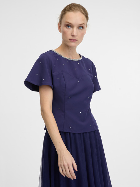 Orsay Dunkelblaue Damen Bluse ORSAY