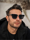 VEYREY Schwarze polarisierte Sonnenbrille VeyRey Beckham Stitch