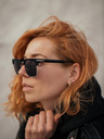 VEYREY Schwarze polarisierte Sonnenbrille VeyRey Beckham Stitch
