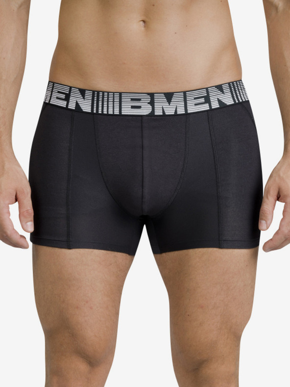 Bellinda Schwarze Herren-Sport-Boxershorts Bellinda 3D FLEX AIR BOXER