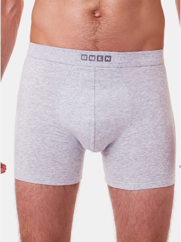 Bellinda Grau gestromte Herren-Sport-Boxershorts Bellinda SPORT BOXER