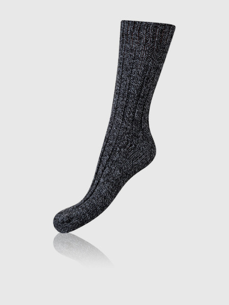 Bellinda Schwarze Wintersocken aus Wollgemisch BELLINDA Norwegian Style