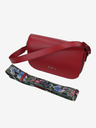 Elega Rote Damen Leder Crossbody Handtasche ELEGA Farfalle