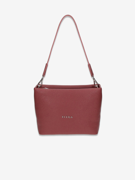 Elega Rote Damen Lederhandtasche Elega Fluffy