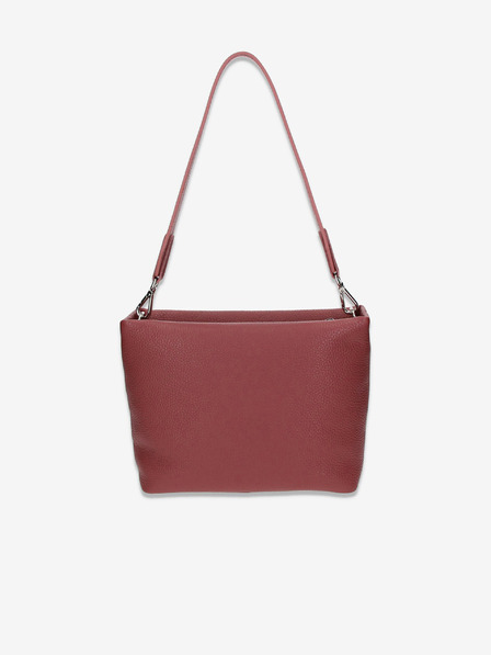 Elega Rote Damen Lederhandtasche Elega Fluffy