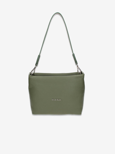 Elega Grüne Damen Leder Crossbody Handtasche Elega Fluffy