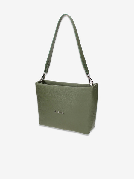 Elega Grüne Damen Leder Crossbody Handtasche Elega Fluffy