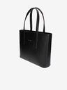 Elega Schwarze Damen Leder Crossbody Handtasche ELEGA Simone Gold
