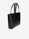 Elega Schwarze Damen Leder Crossbody Handtasche ELEGA Simone Gold