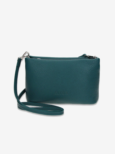 Elega Petrol Damen Leder Crossbody Handtasche Elega Fluffy