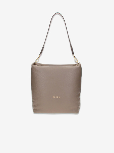 Elega Beige Damen Leder Crossbody Handtasche Elega Fluffy